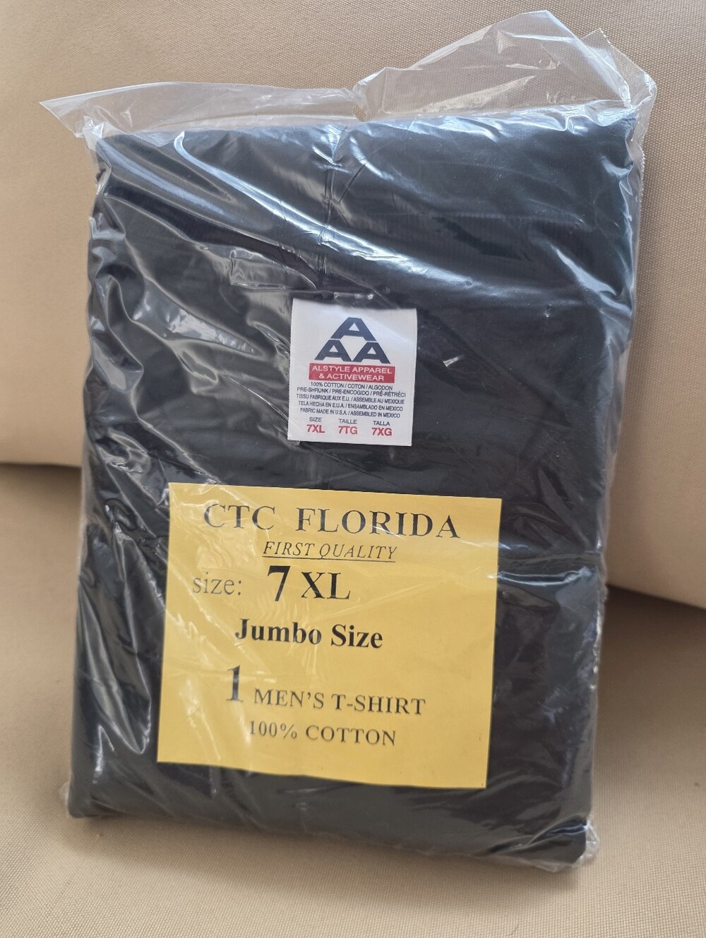 7xl BLACK Tshirt Mens New